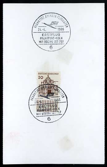 Germany 1966 First Flight Stamp on Piece DRESDEN Saxony