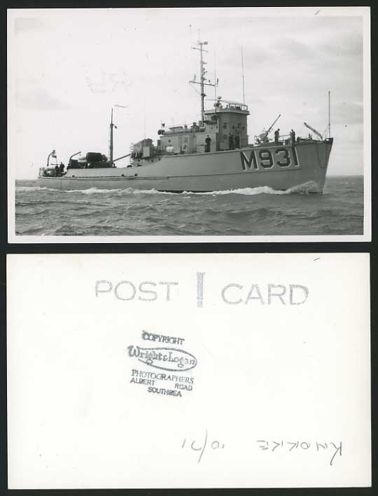 Knokke M931 BATTLESHIP Old Real Photo Postcard SHIPPING
