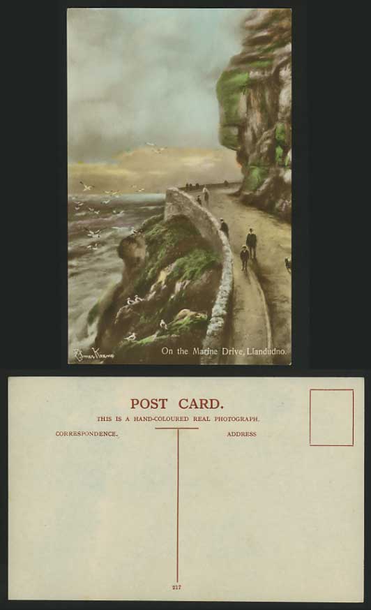 Elmer Keene Artist Old Postcard LLANDUDNO Marine Drive