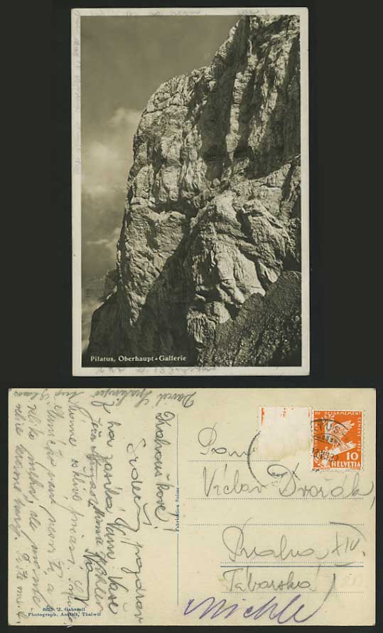 Swiss 1932 RP Postcard MOUNT PILATUS Oberhaupt-Gallerie