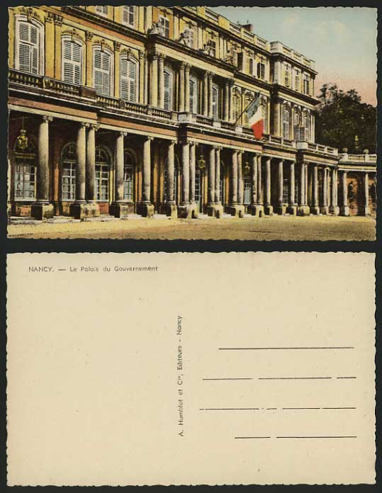France Old Colour Postcard NANCY Palais du Gouvernement
