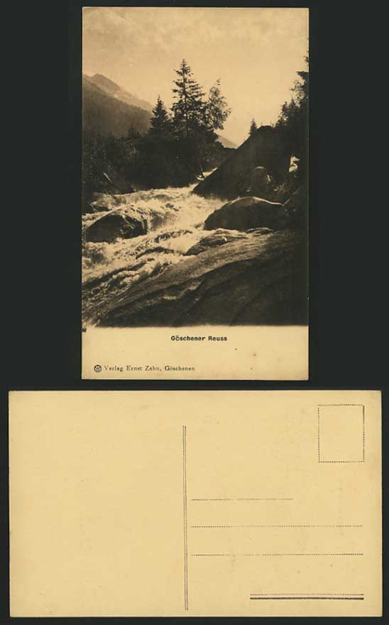 Switzerland Uri Old Postcard GOESCHENEN REUSS Rapids