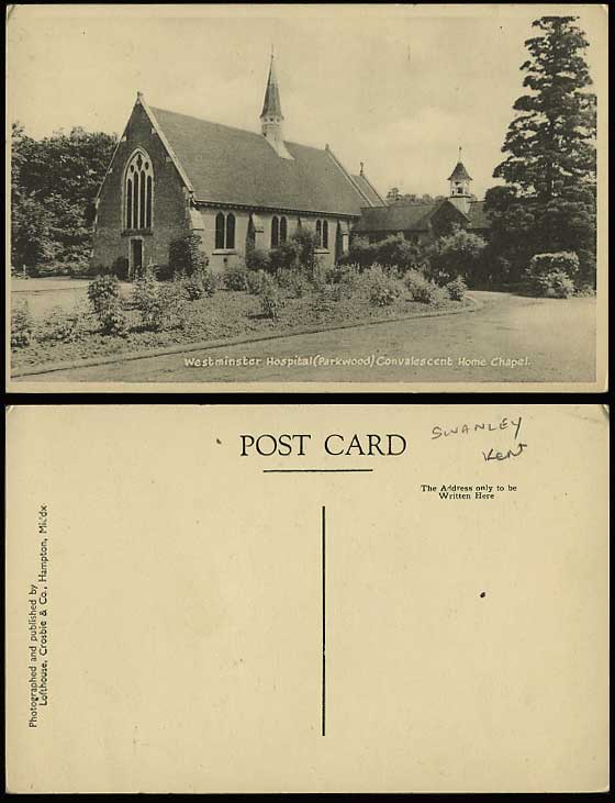 WESTMINSTER HOSPITAL Parkwood Convalescent Old Postcard