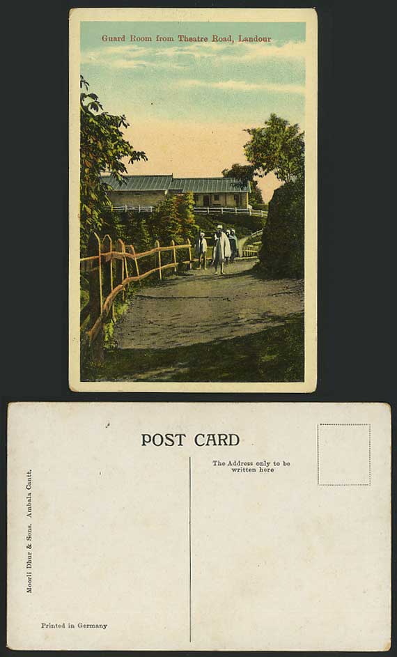 India Old Postcard Guard Room from Theatre Road LANDOUR