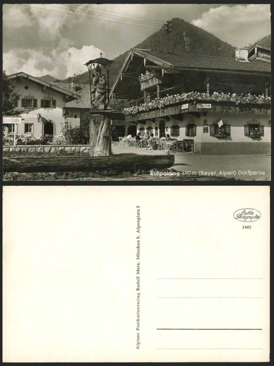 Germany Old Postcard RUHPOLDING Bayer Alpen Dorfpartie