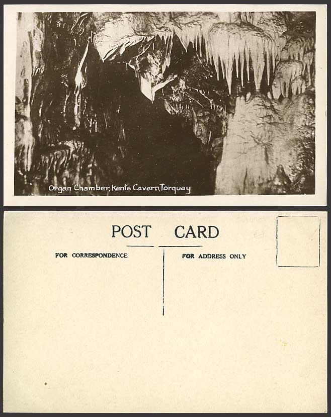Torquay, Organ Chamber Kent's Cavern Caves Old Postcard
