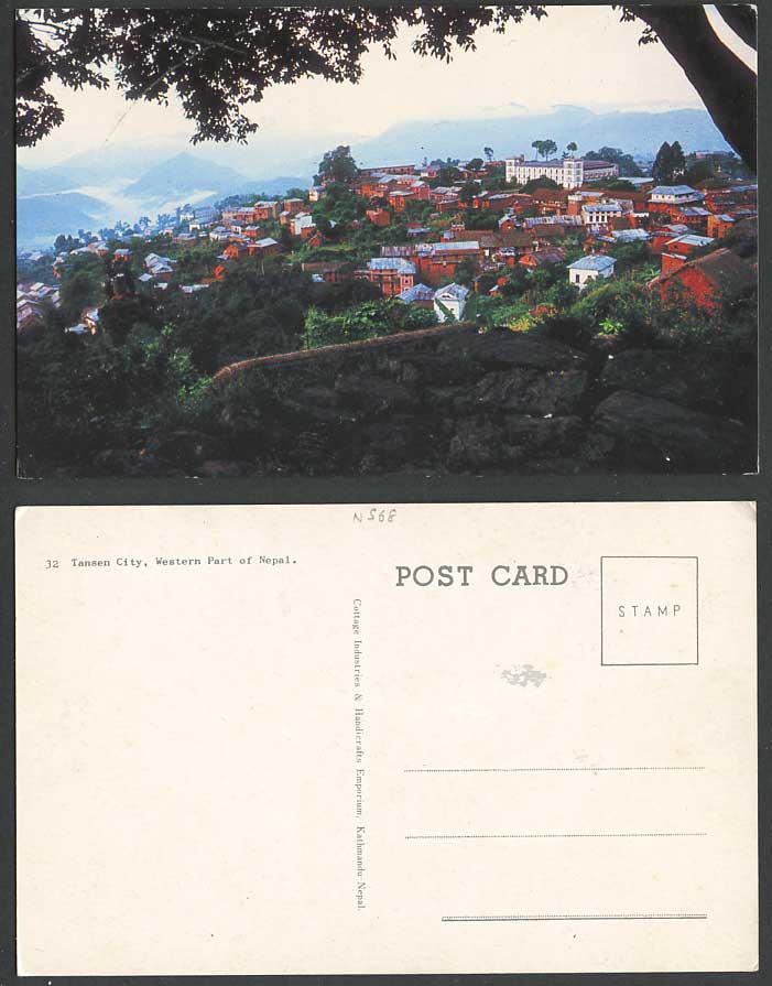 Nepali Early Colour Postcard Tansen City Western Part of Nepal Himalaya Mountain