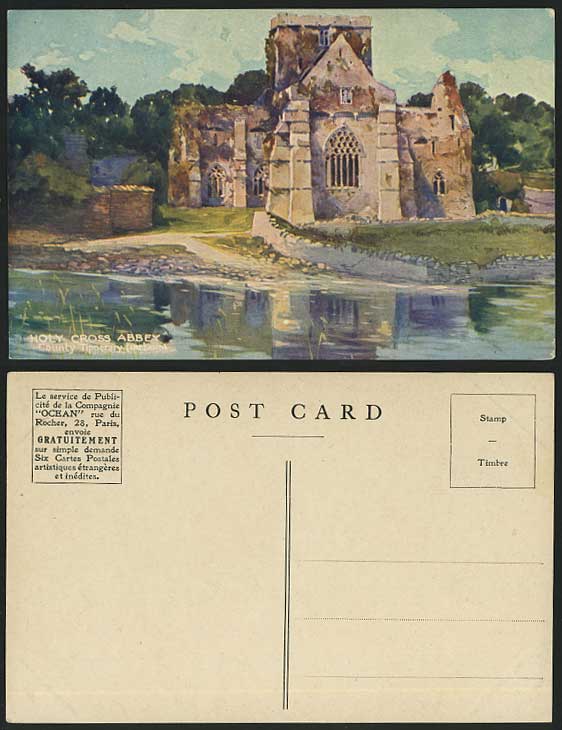 Ireland County Co. TIPPERARY - HOLY CROSS ABBEY Old Art Artist Drawn Postcard