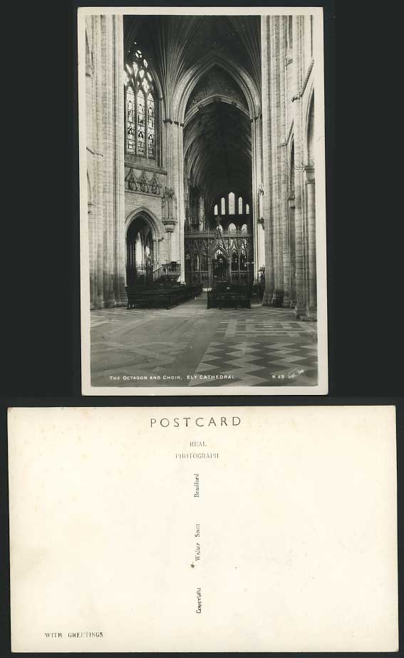 Ely Cathedral Interior OCTAGON & CHOIR Old RP Postcard