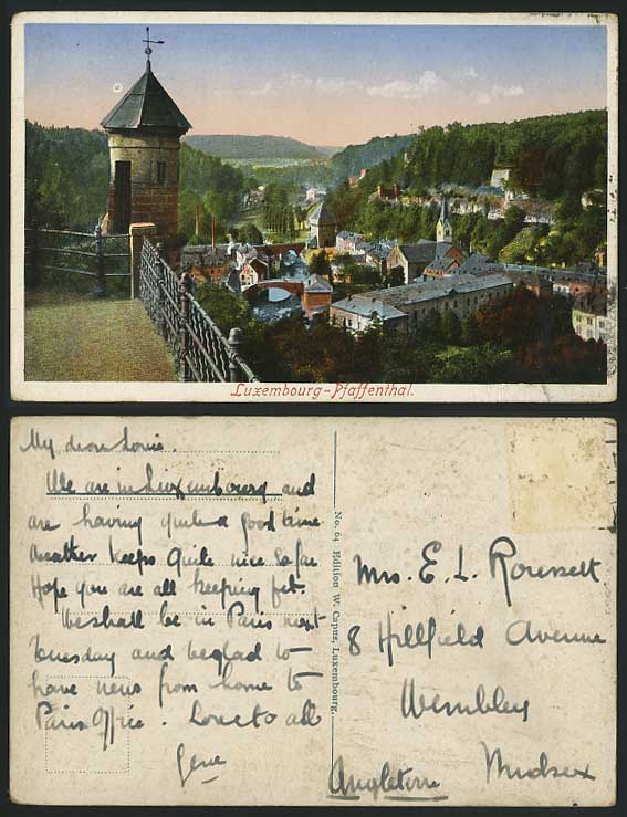 Luxembourg - Old Colour Postcard PFAFFENTHAL - Panorama