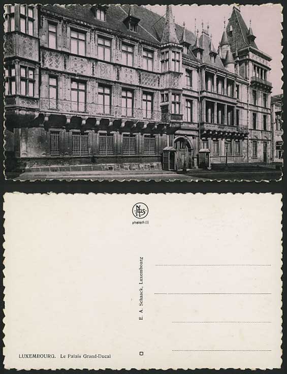 LUXEMBOURG Old RP Postcard Le Palais Grand Ducal Guards