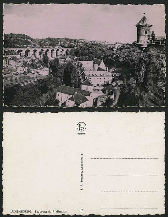 Luxembourg Old Postcard FAUBOURG du PFAFFENTHAL Viaduct Bridge