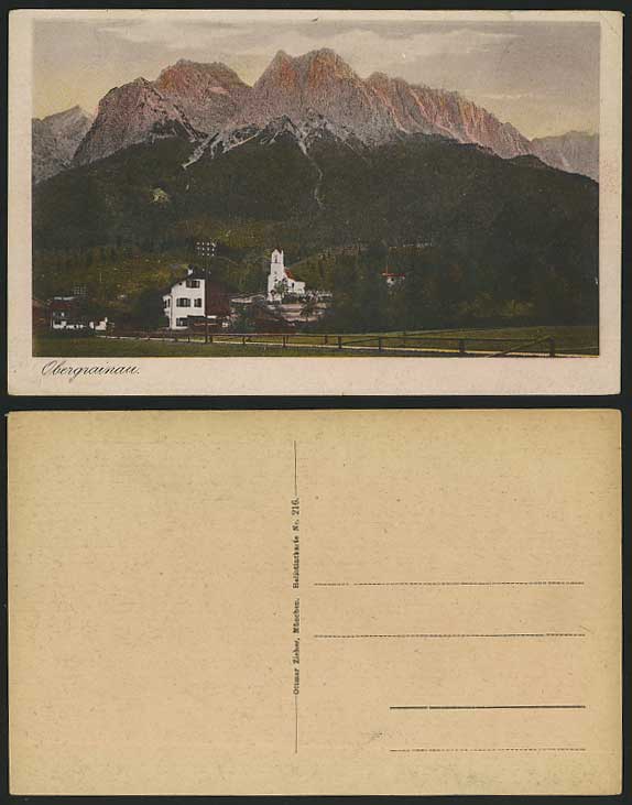 Germany Obergrainau - Mountains & Panorama Old Postcard