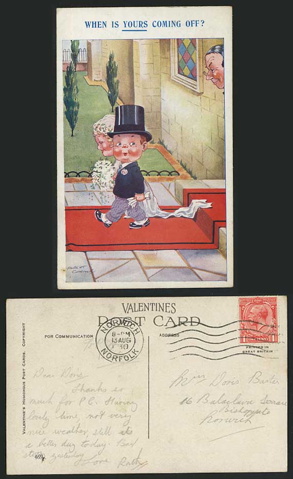 Albert Carney 1930 Old Postcard When Yours Coming Off?