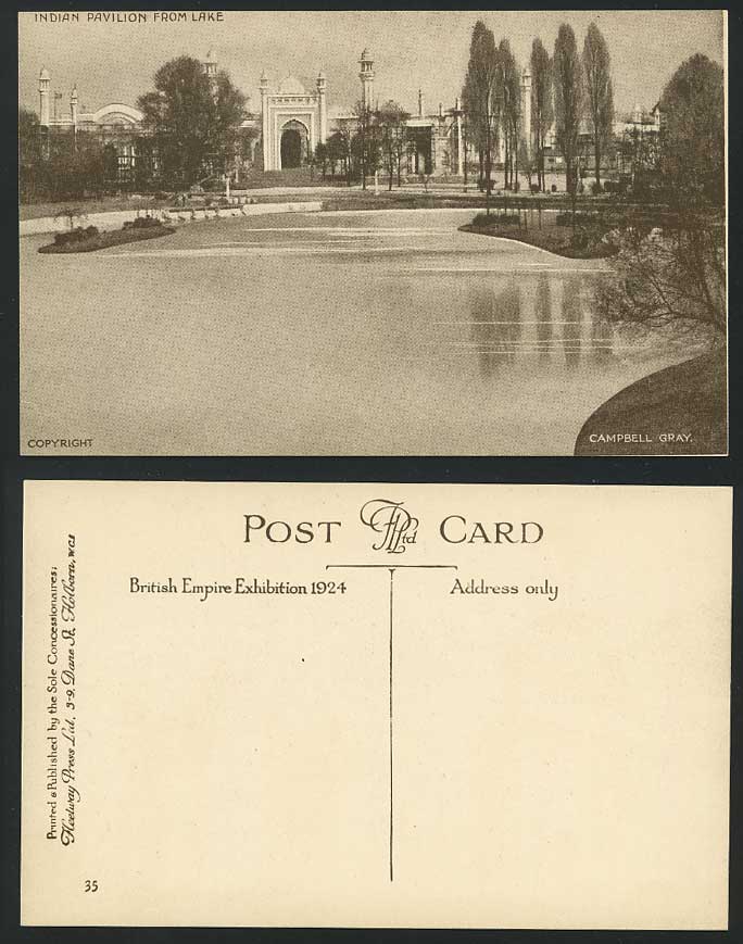 INDIAN PAVILION British Empire Exhibition 1924 Postcard