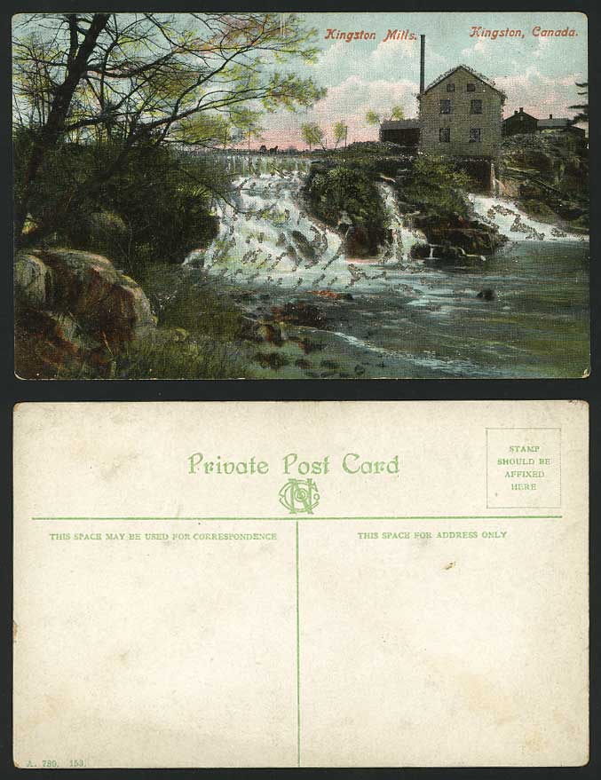 Canada Old Postcard KINGSTON MILLS, Kingston / Glitters