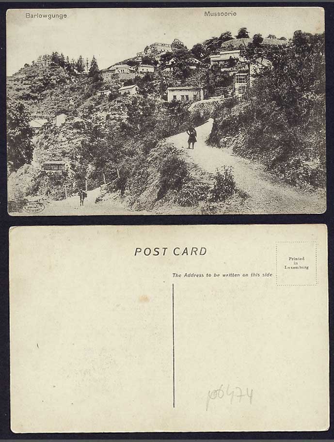 India Old Postcard Barlowgunge Barlowganj, Mussoorie Mussoori, Hills in Himalaya