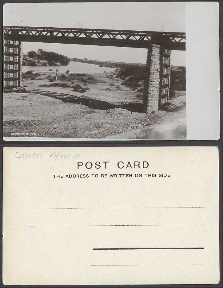 South Africa Old Real Photo UB Postcard Modder River Scene Iron Bridge, Boer War
