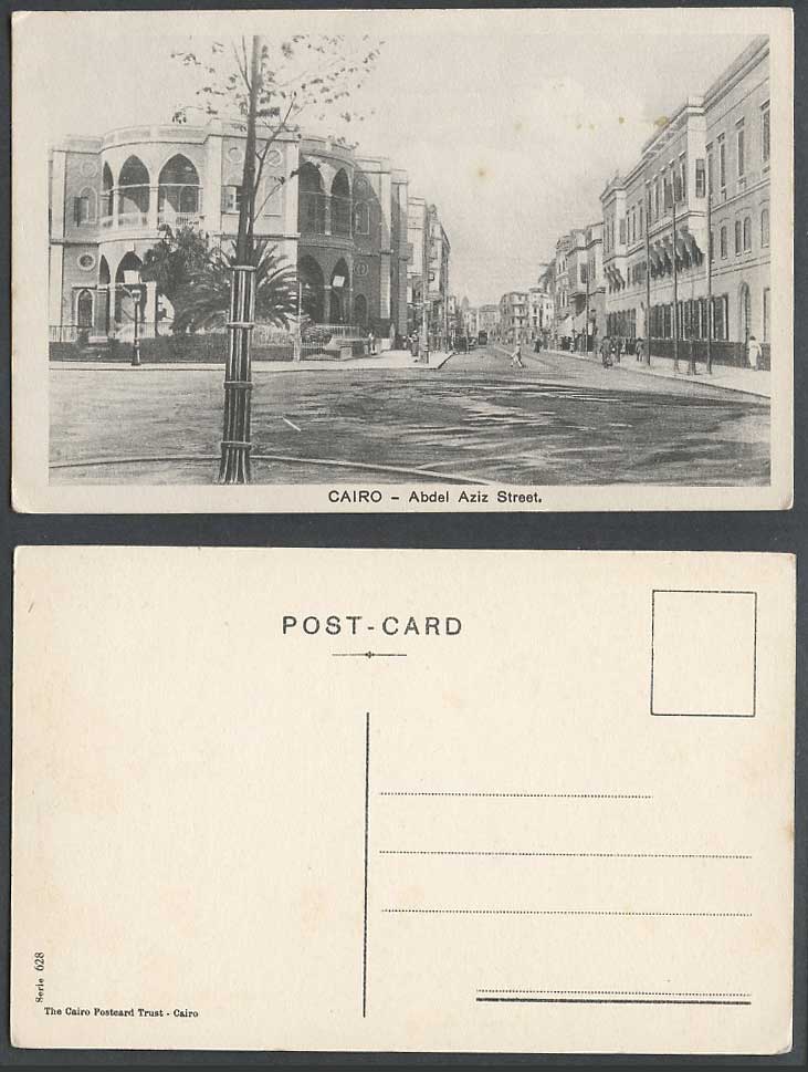Egypt Old Postcard Le Caire Abdel Aziz Street Scene Cairo Post Card Trust No.628