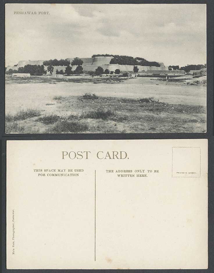 Pakistan Old Postcard PESHAWAR FORT Fortress General View Panorama India MelaRam
