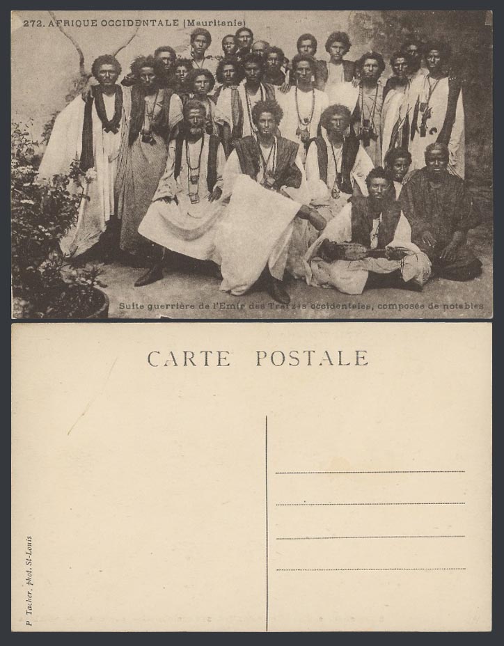 Mauritania Mauritanie Old Postcard Suite guerriere de l'Emir W. Trerzes Notables