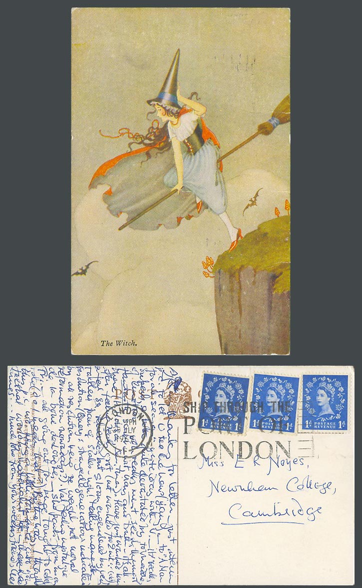 Ida Rentoul Outhwaite 1967 Old Postcard The Witch - Ship Through Port of London
