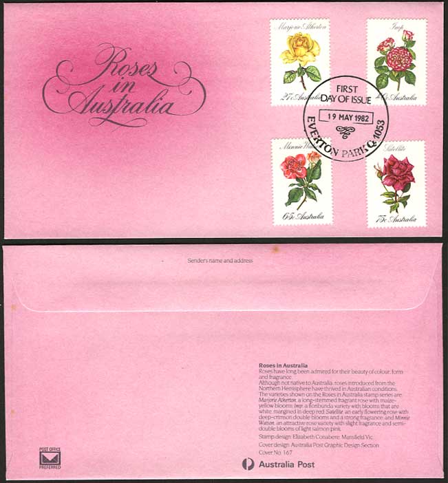 Australia Flowers Roses Carnation 1982 First Day Cover