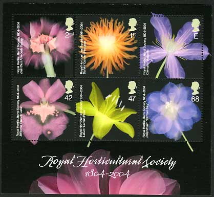 Royal Horticultural Society Flowers U/M Miniature Sheet Flower Stamps