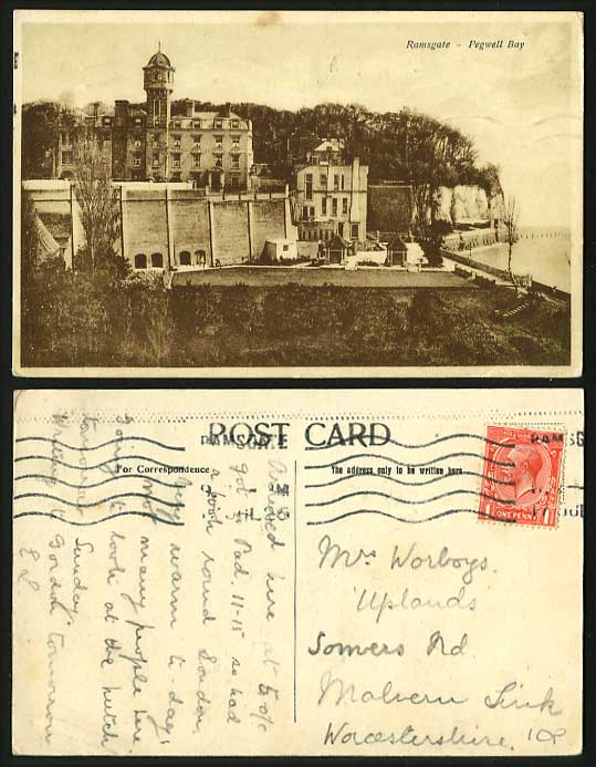 RAMSGATE 1926 Postcard Convalescent Home - PEGWELL BAY