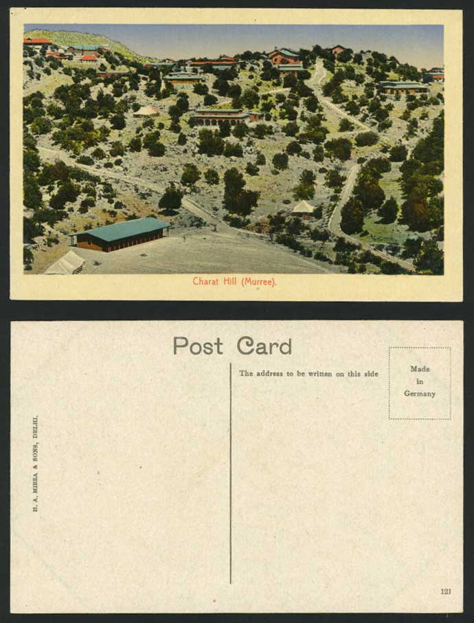 Pakistan Old Colour Postcard Charat Hill at Murree Hills Panorama British India