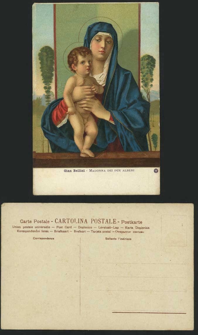 Gian Bellini - Madonna dei Due Alberi, Old ART Postcard