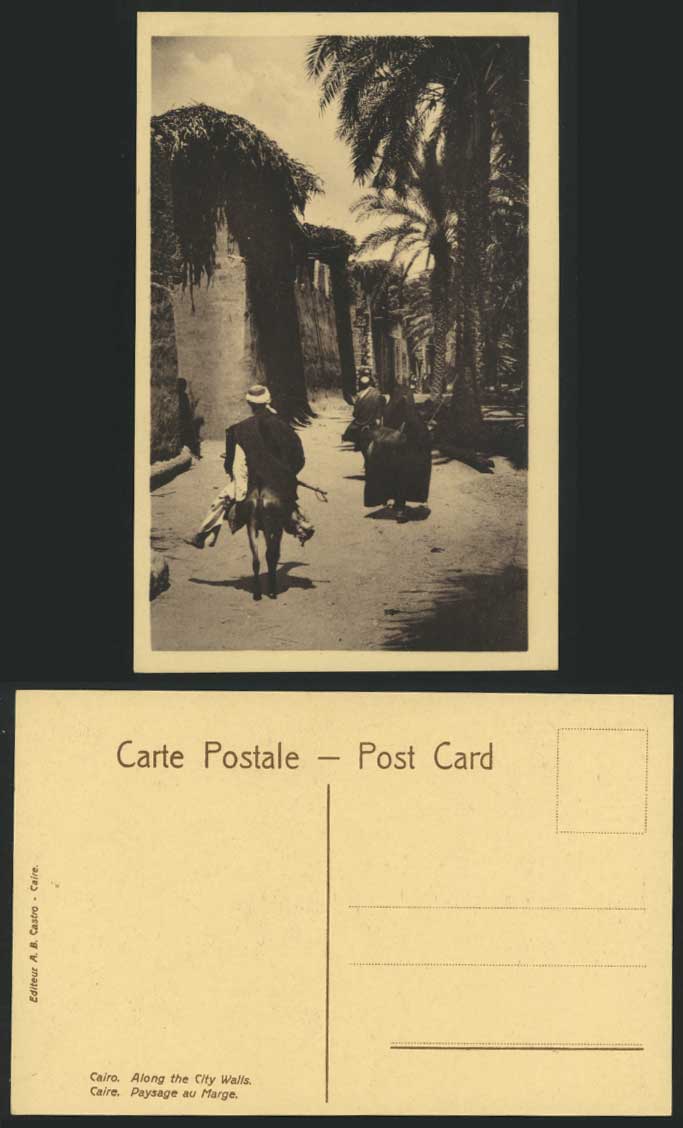 Egypt Old Postcard Cairo, City Walls - Paysage au Marge