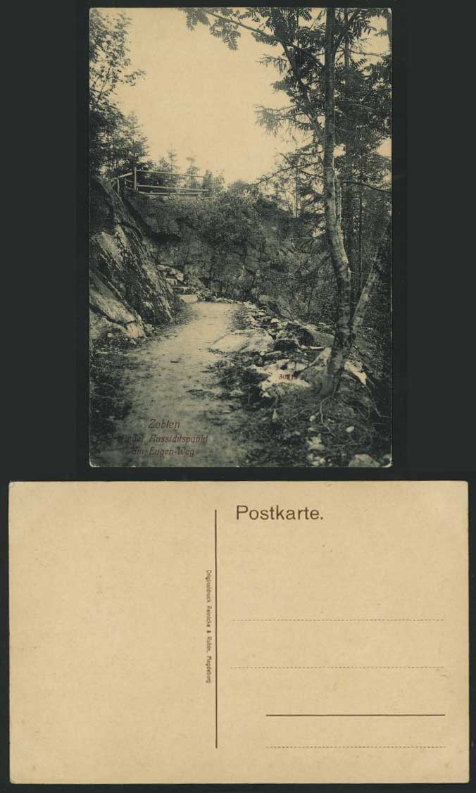 Zobten - Neuer Aussichtspunkt am Eugen Weg Old Postcard