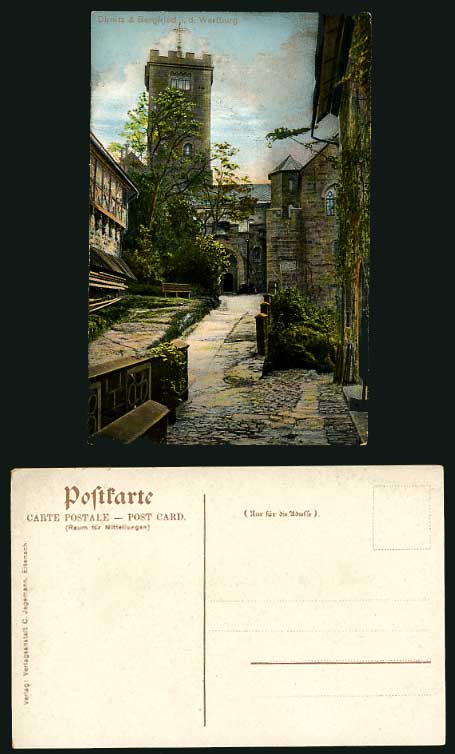 Germany Postcard CASTLE Dirnitz Bergfried i.d. WARTBURG