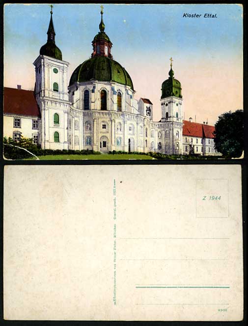 Germany Old Coloured Postcard Monastery KLOSTER ETTAL