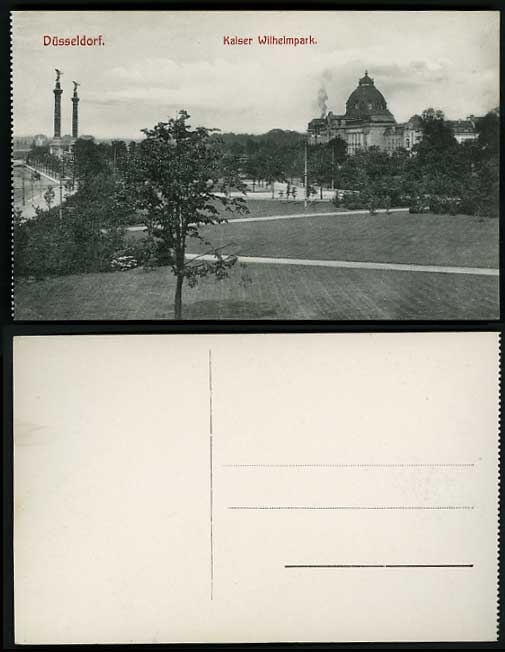 Germany Old Postcard DUESSELDORF - Kaiser Wilhelmpark