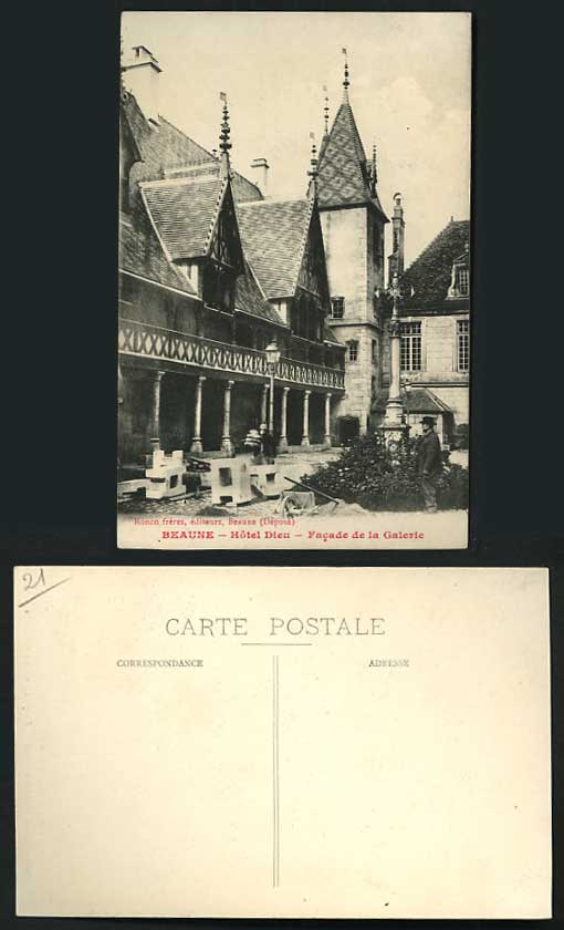 France Old PPC - BEAUNE HOTEL DIEU Facade de la Galerie