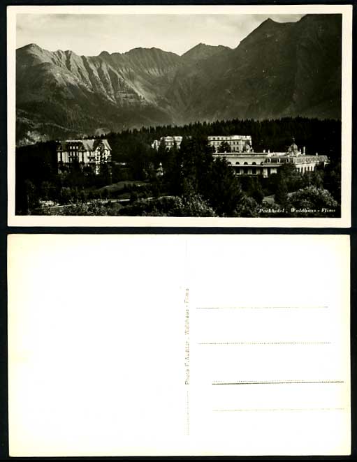 Swiss Old Photo Postcard FLIMS HOTEL Parkhotel Waldhaus