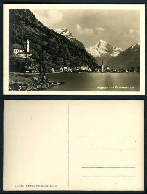 Switzerland Old Photo Postcard FLUELEN BRISTENSTOCK