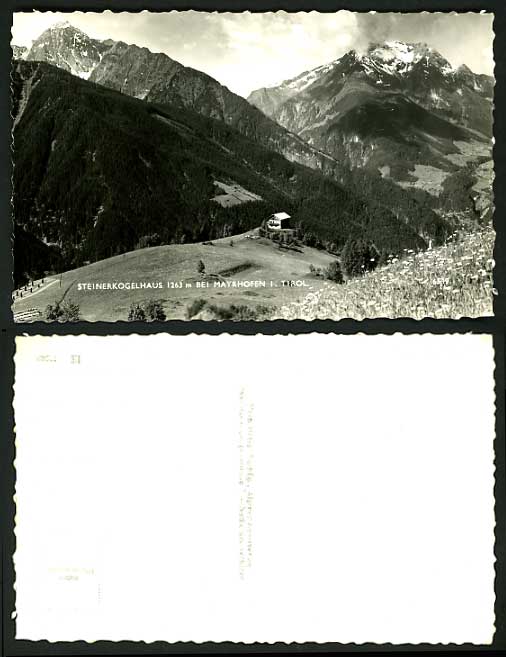 Austria Photo Postcard MAYRHOFEN TYROL Steinerkogelhaus