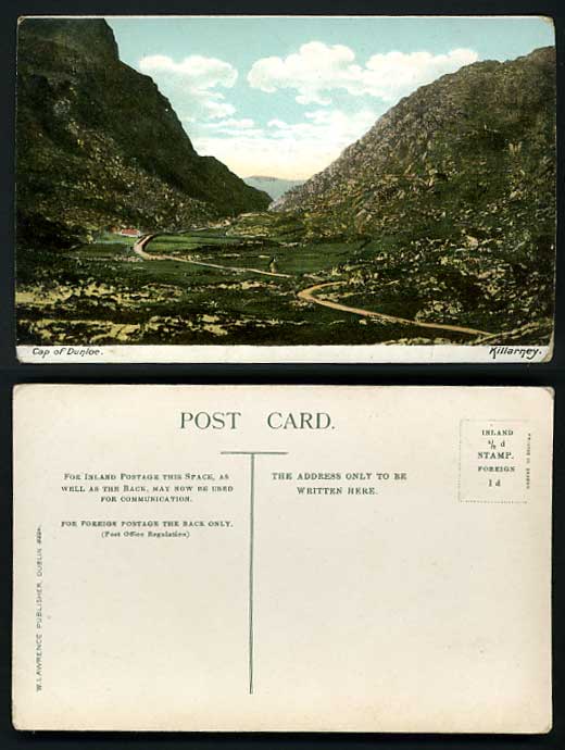 Ireland Old Hand Tinted Postcard Killarney - CAP DUNLOE