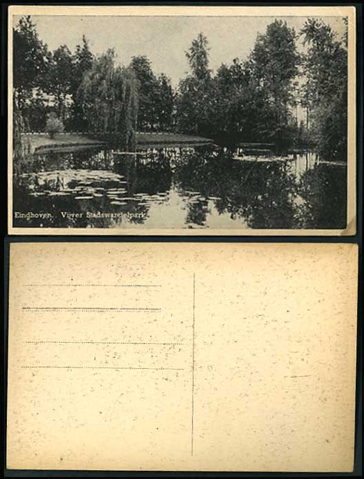 Holland Old Postcard EINDHOVEN Vijver Stadswandelpark