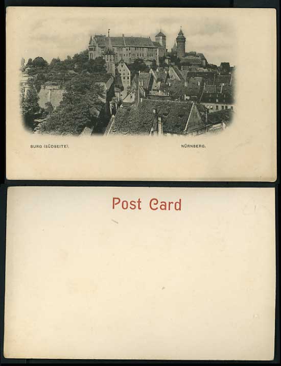 Germany Undivided Back Postcard NUREMBERG CASTLE Burg
