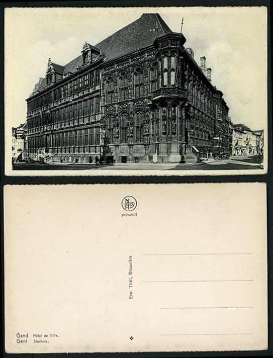 Belgium Old Postcard GHENT Hotel de Ville TOWN HALL