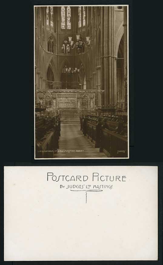 London Old Judges Real Photo Postcard WESTMINSTER ABBEY
