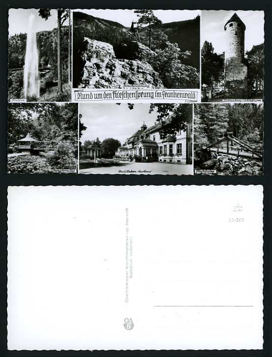 Germany Old Postcard FRANKENWALD Hirschensprung Catwalk
