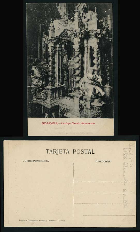 Spain Old Postcard - Cartuja Saneta Sanetorum - GRANADA