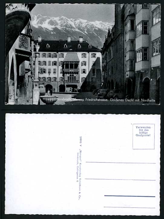 Austria Old Postcard INNSBRUCK Herzog Friedrichstrasse