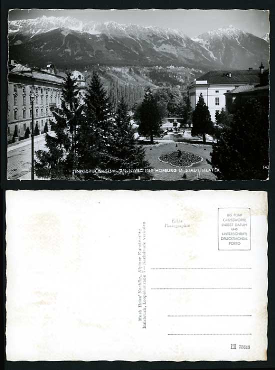 Austria Old Photo Postcard INNSBRUCK Theatre & Hofburg