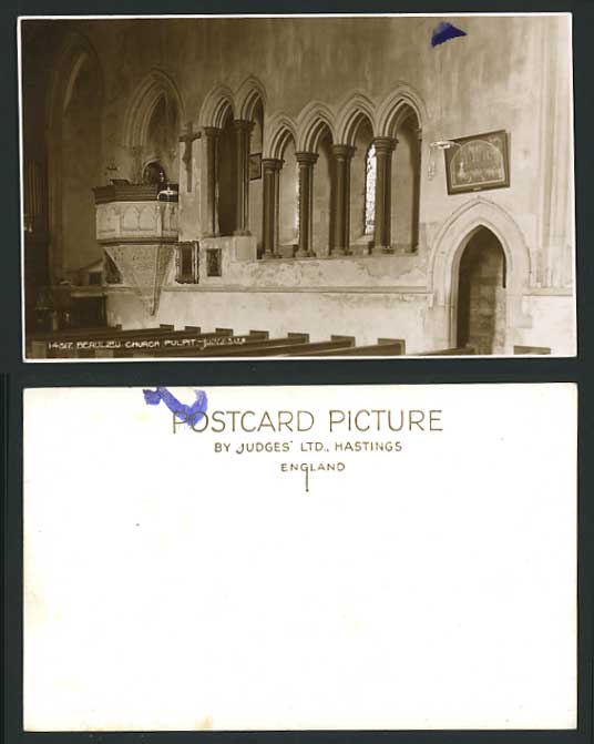 Hampshire Old Judges' Postcard - BEAULIEU CHURCH Pulpit